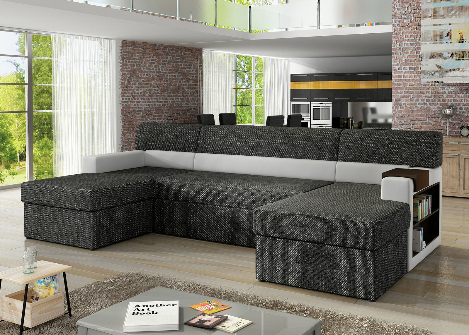 Kulmavuodesohva vuodevaatelaatikolla Kulmavuodesohva vuodevaatelaatikolla