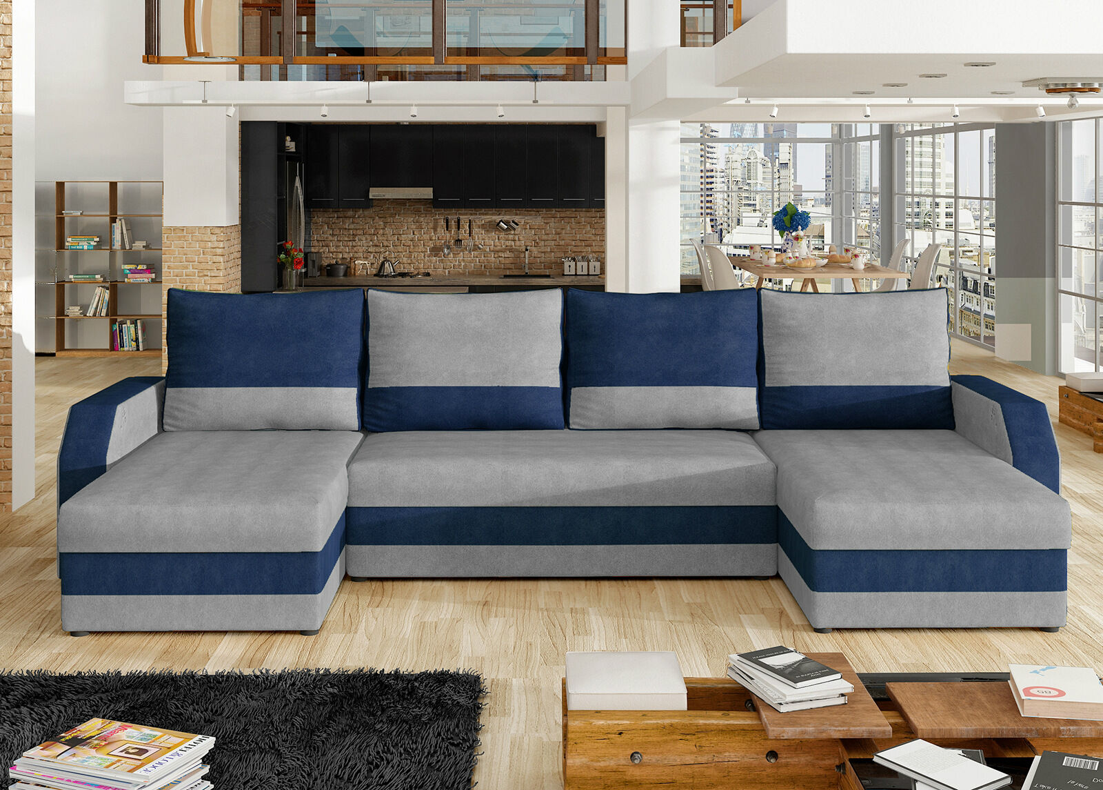 Kulmavuodesohva vuodevaatelaatikolla Kulmavuodesohva vuodevaatelaatikolla