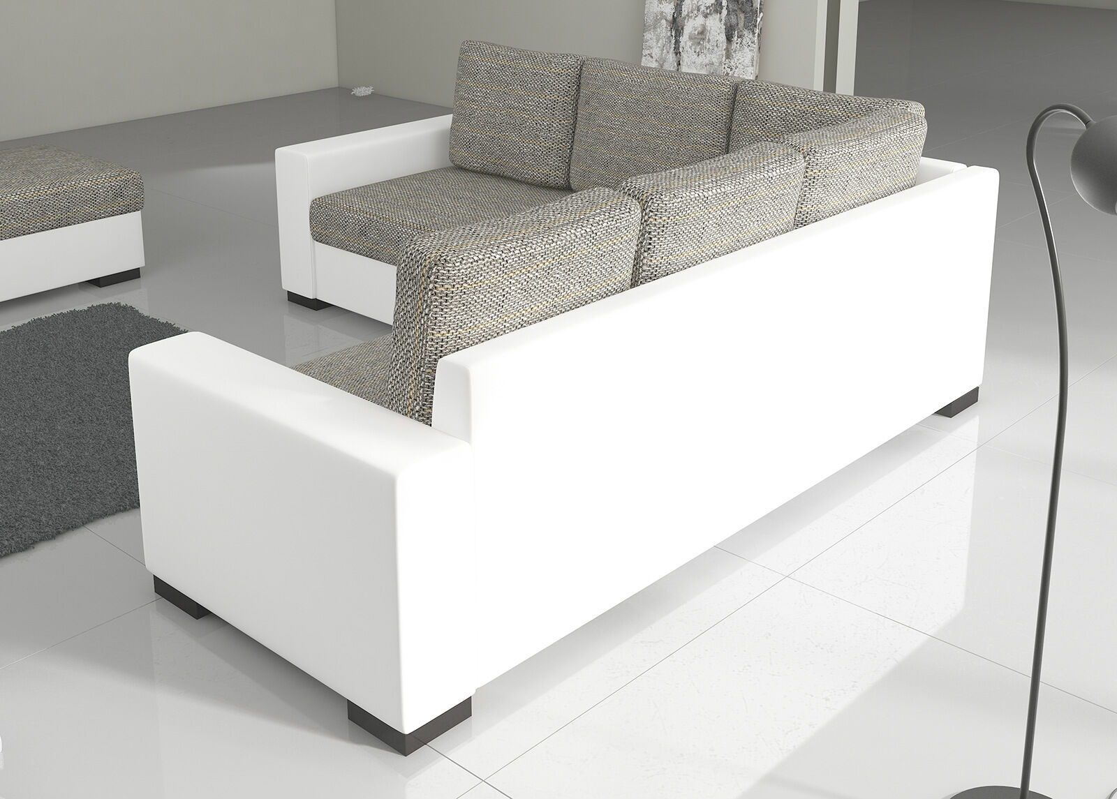 Kulmavuodesohva vuodevaatelaatikolla Kulmavuodesohva vuodevaatelaatikolla