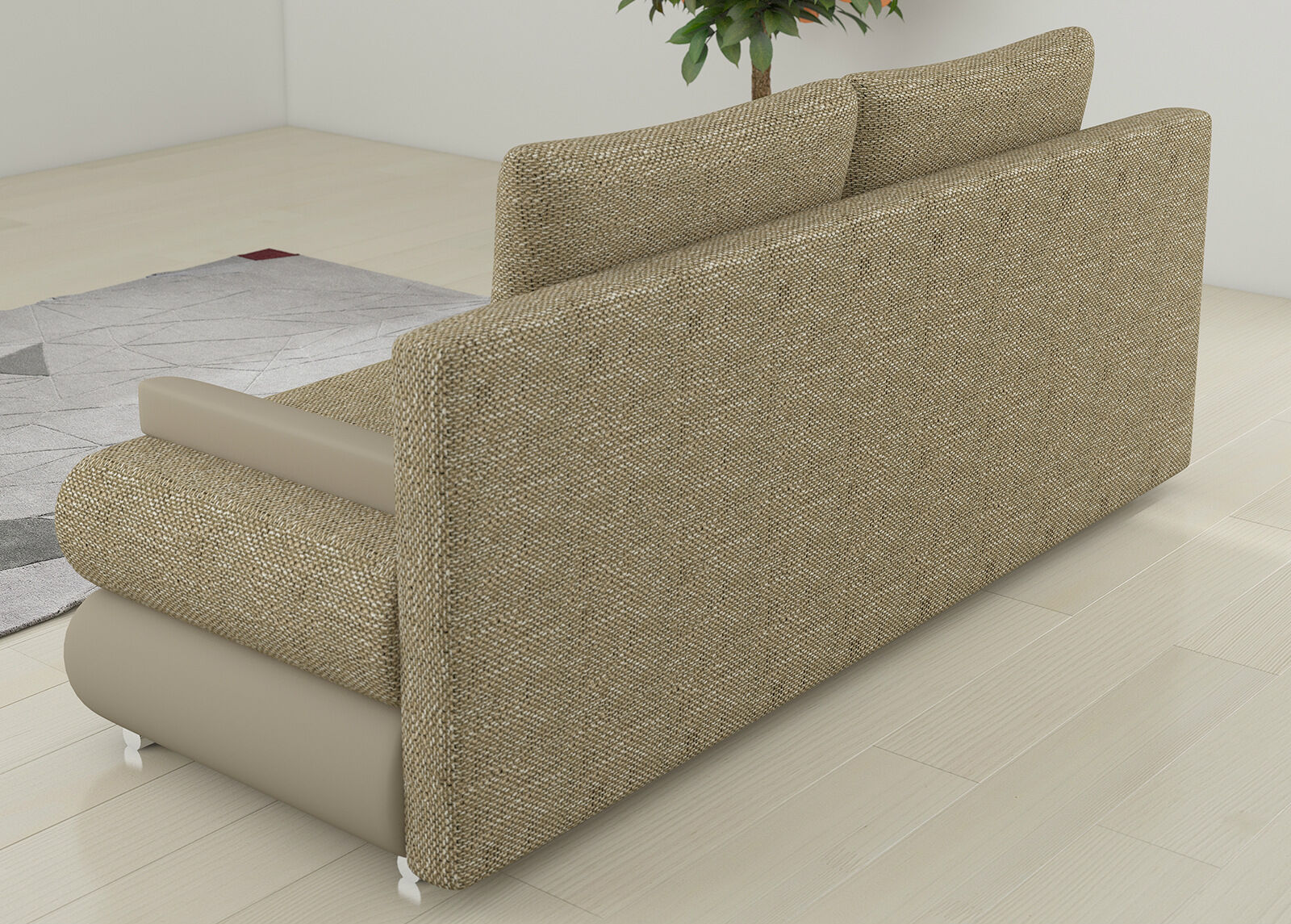 Kulmavuodesohva vuodevaatelaatikolla Kulmavuodesohva vuodevaatelaatikolla