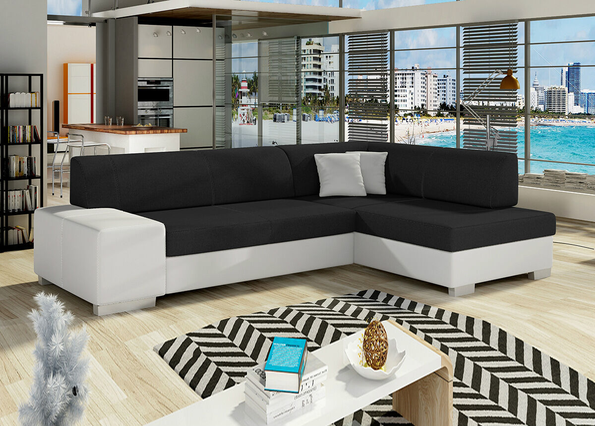 Kulmavuodesohva vuodevaatelaatikolla Kulmavuodesohva vuodevaatelaatikolla