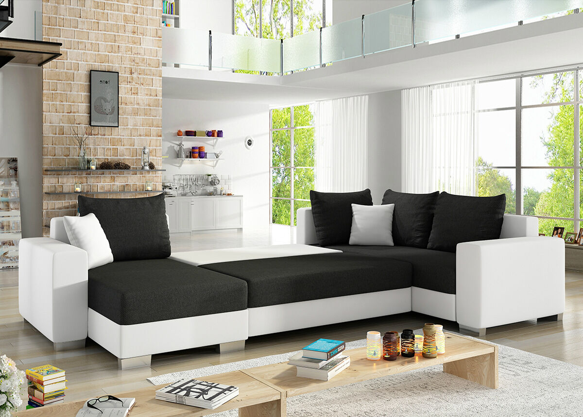 Kulmavuodesohva vuodevaatelaatikolla Kulmavuodesohva vuodevaatelaatikolla