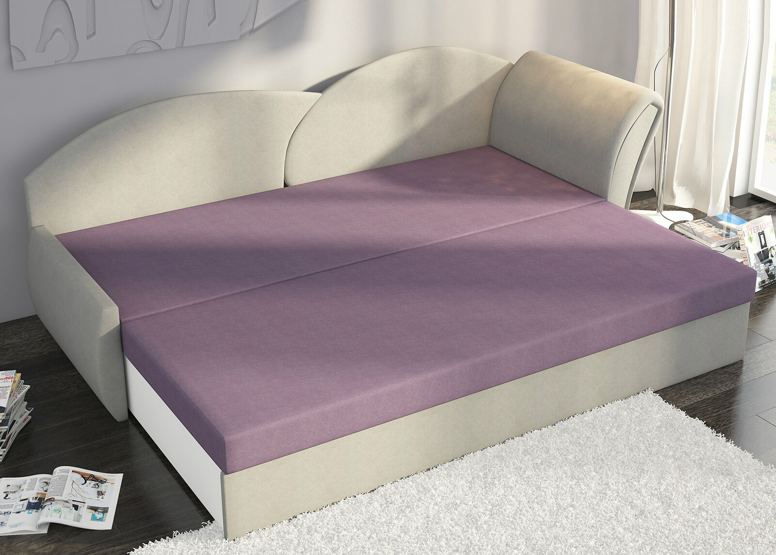 Vuodesohva vuodevaatelaatikolla Vuodesohva vuodevaatelaatikolla