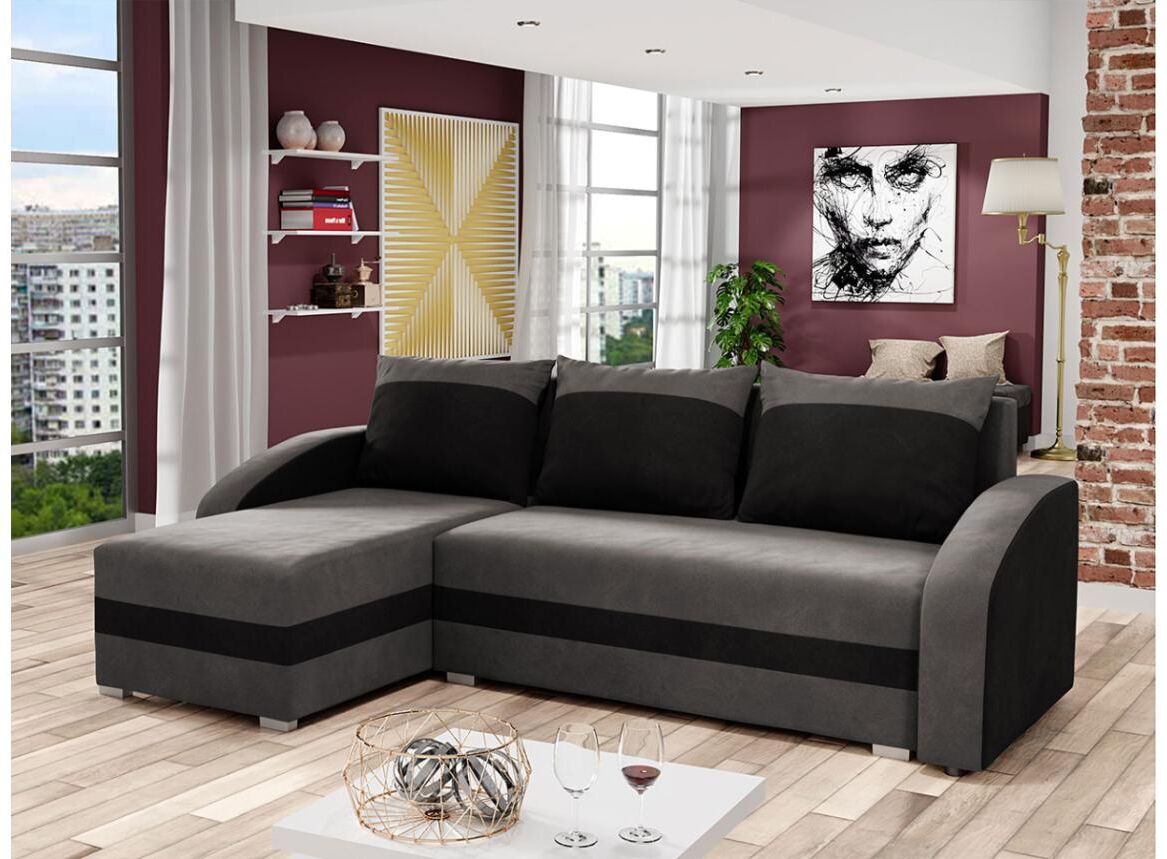 Kulmavuodesohva vuodevaatelaatikolla Kulmavuodesohva vuodevaatelaatikolla