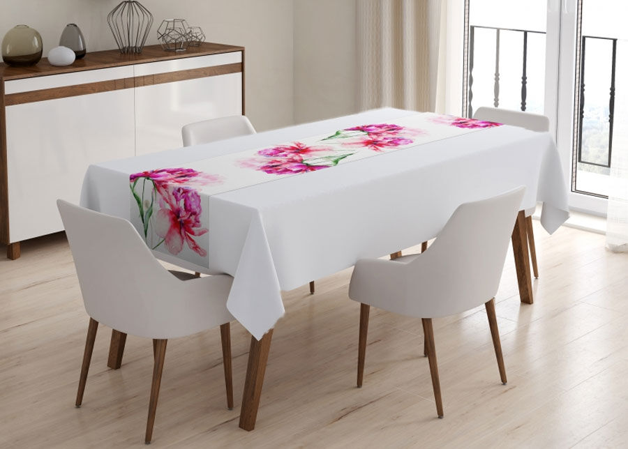 Pöytäliina WATERCOLOR PEONIES 40x280 cm Pöytäliina WATERCOLOR PEONIES 40x280 cm