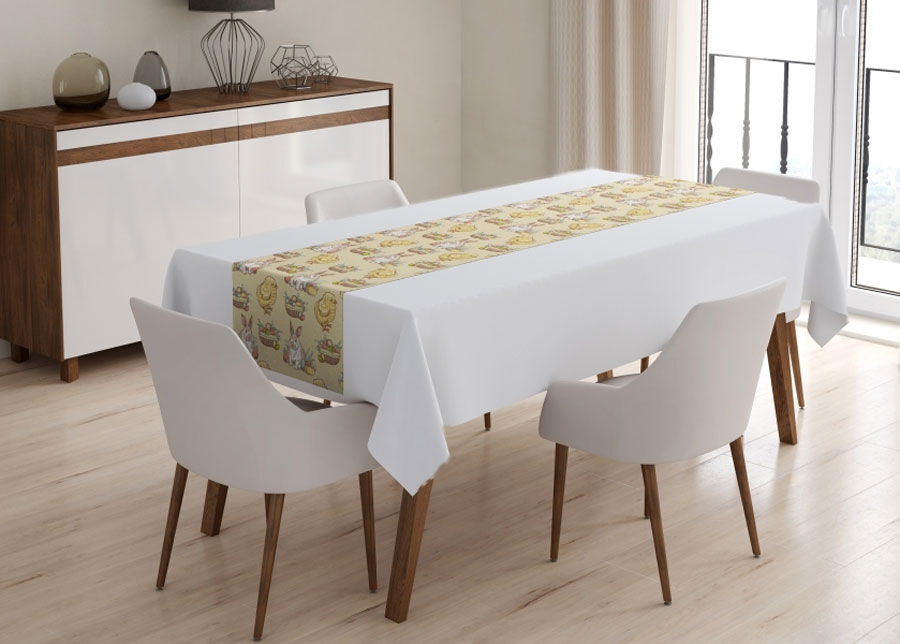 Pöytäliina EASTER CHICKENS AND RABBITS 40x160 cm Pöytäliina EASTER CHICKENS AND RABBITS 40x160 cm