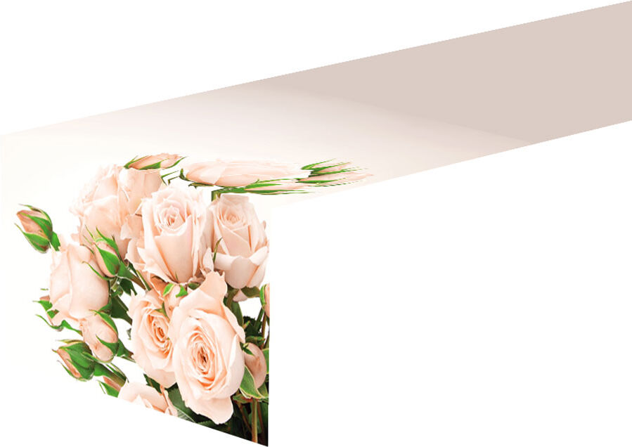 Pöytäliina CREAM ROSES 40x200 cm Pöytäliina CREAM ROSES 40x200 cm