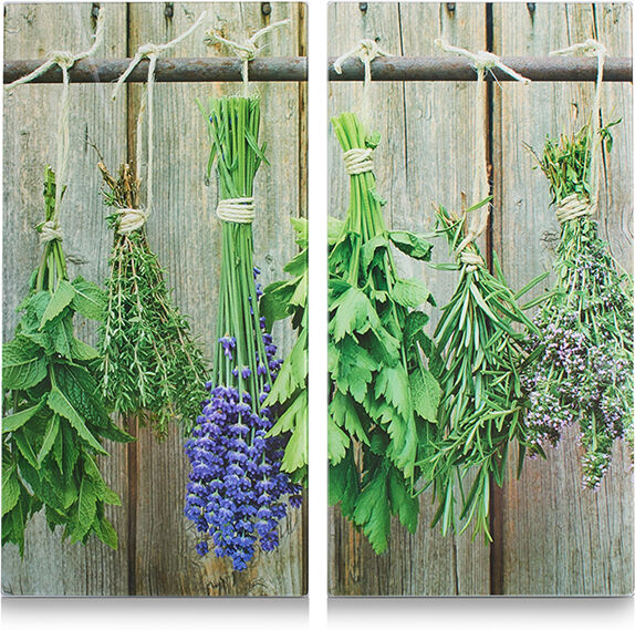 Räiskesuoja/liesisuoja Herbs 52x30 cm 2 kpl Räiskesuoja/liesisuoja Herbs 52x30 cm 2 kpl