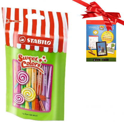 Kuitukärkikynät Lollipop Stabilo Pen 68, 15 väriä Kuitukärkikynät Lollipop Stabilo Pen 68, 15 väriä