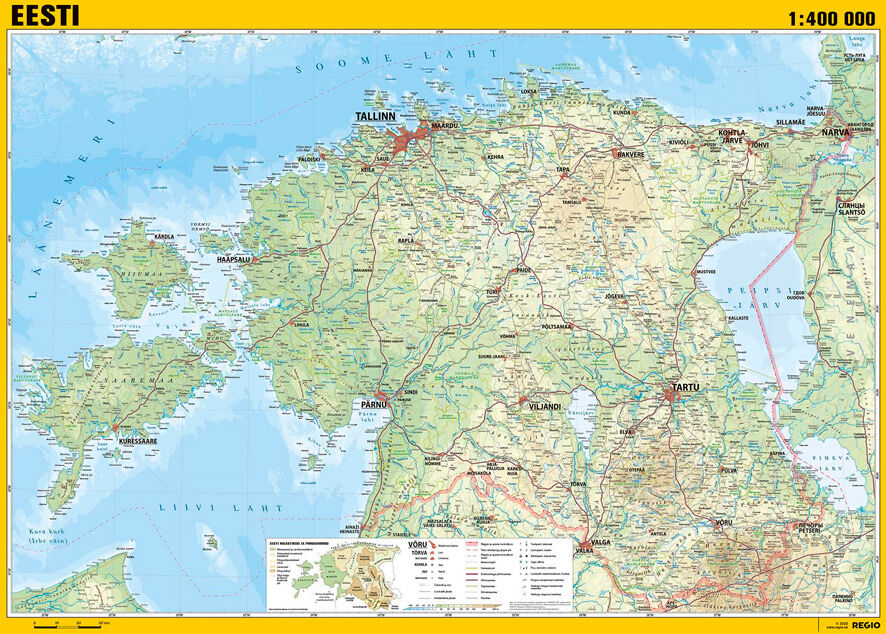 Regio Viron maantieteellinen seinäkartta 99x70 cm Regio Viron maantieteellinen seinäkartta 99x70 cm