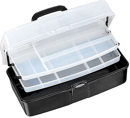 Kalastustarvikelaatikko kahdella laatikolla Kalastustarvikelaatikko kahdella laatikolla