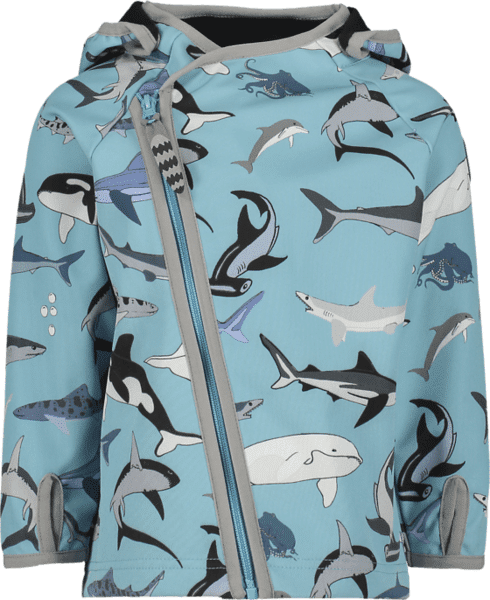 Racoon Viggo Softshell Jkt Jr Takit BLUE  - Size: 74 Racoon Viggo Softshell Jkt Jr Takit BLUE  - Size: 74