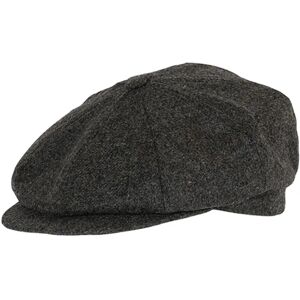 Salon Macon 49 gen merino flat cap - Tummanharmaa