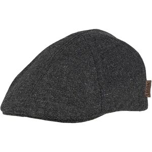 Salon Macon 56 gen merino flat cap - Tummanharmaa