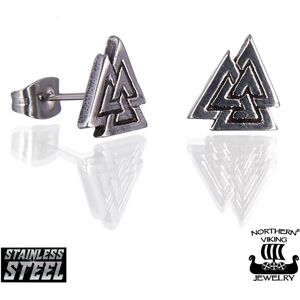 Viking Steel Valknut korvakorut - Teräs