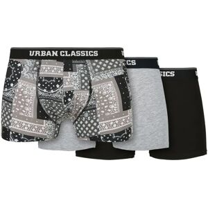 Urban Classics Urban bokserit 3-pack - Bandanakuosi/Harmaa/Musta