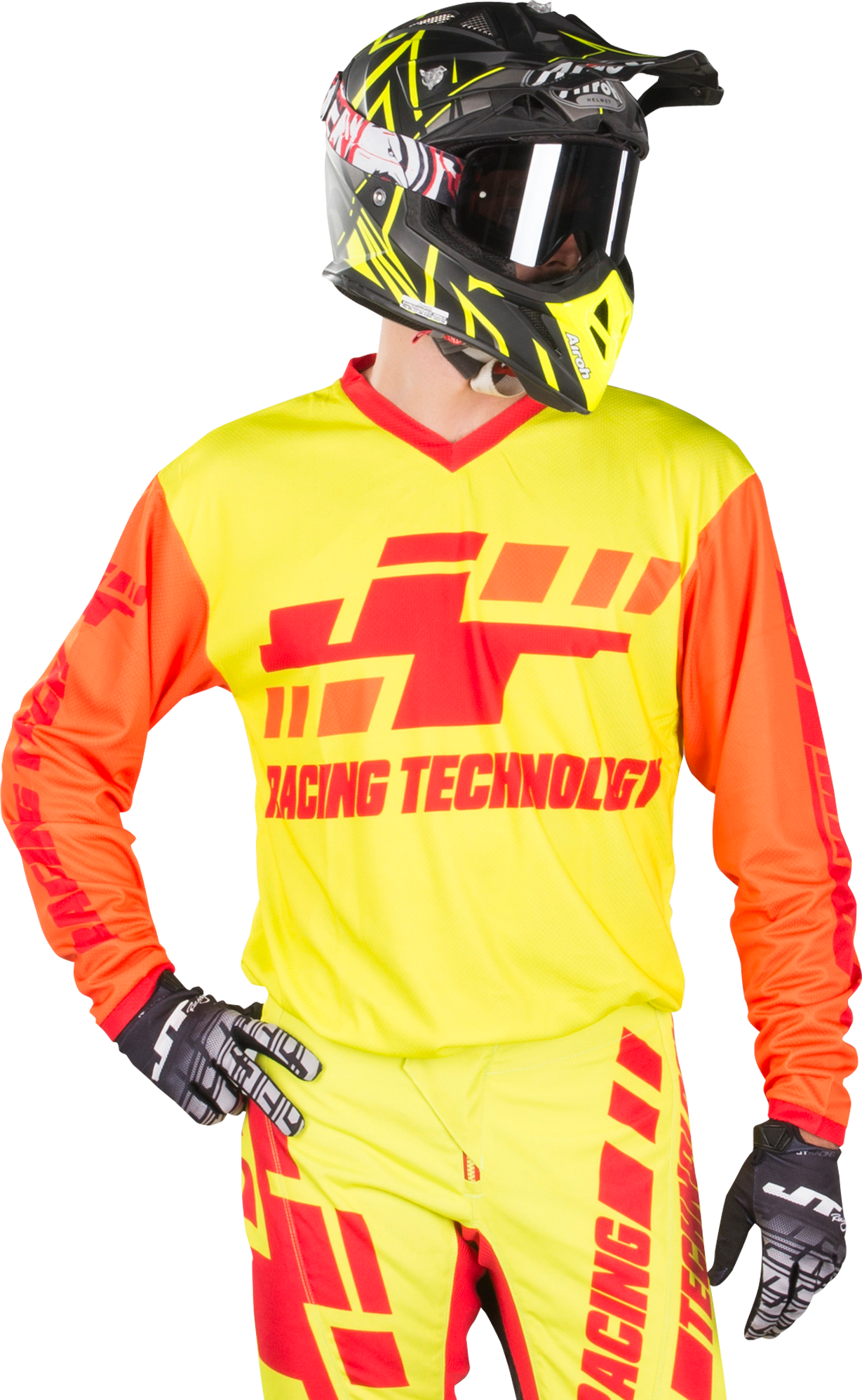 JT Racing Crossipaita JT Racing Flo Tec-Megabyte Kelta-Puna-Oranssi JT Racing Crossipaita JT Racing Flo Tec-Megabyte Kelta-Puna-Oranssi