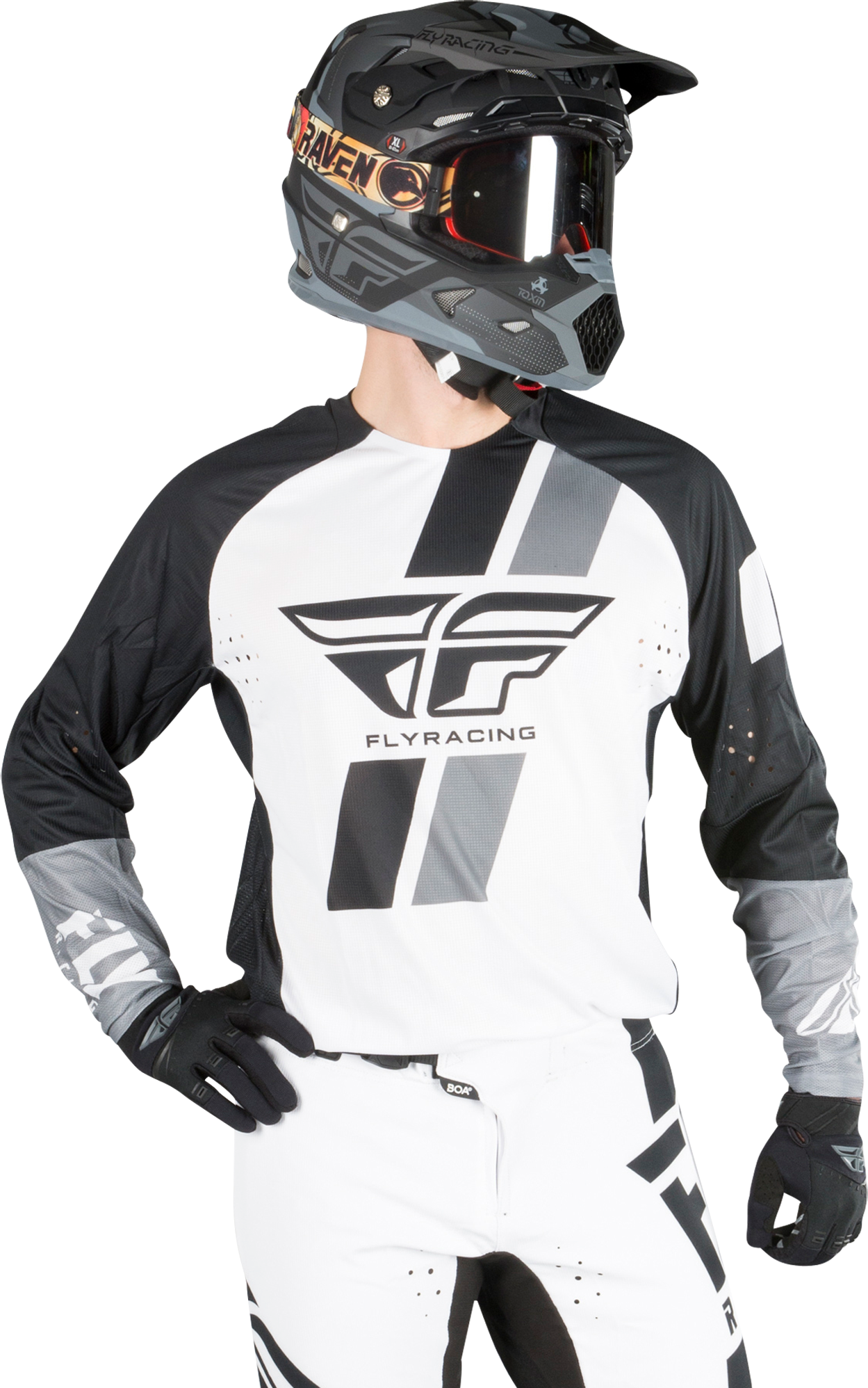 FLY Racing Crossipaita Fly Evo Musta-Valkoinen FLY Racing Crossipaita Fly Evo Musta-Valkoinen