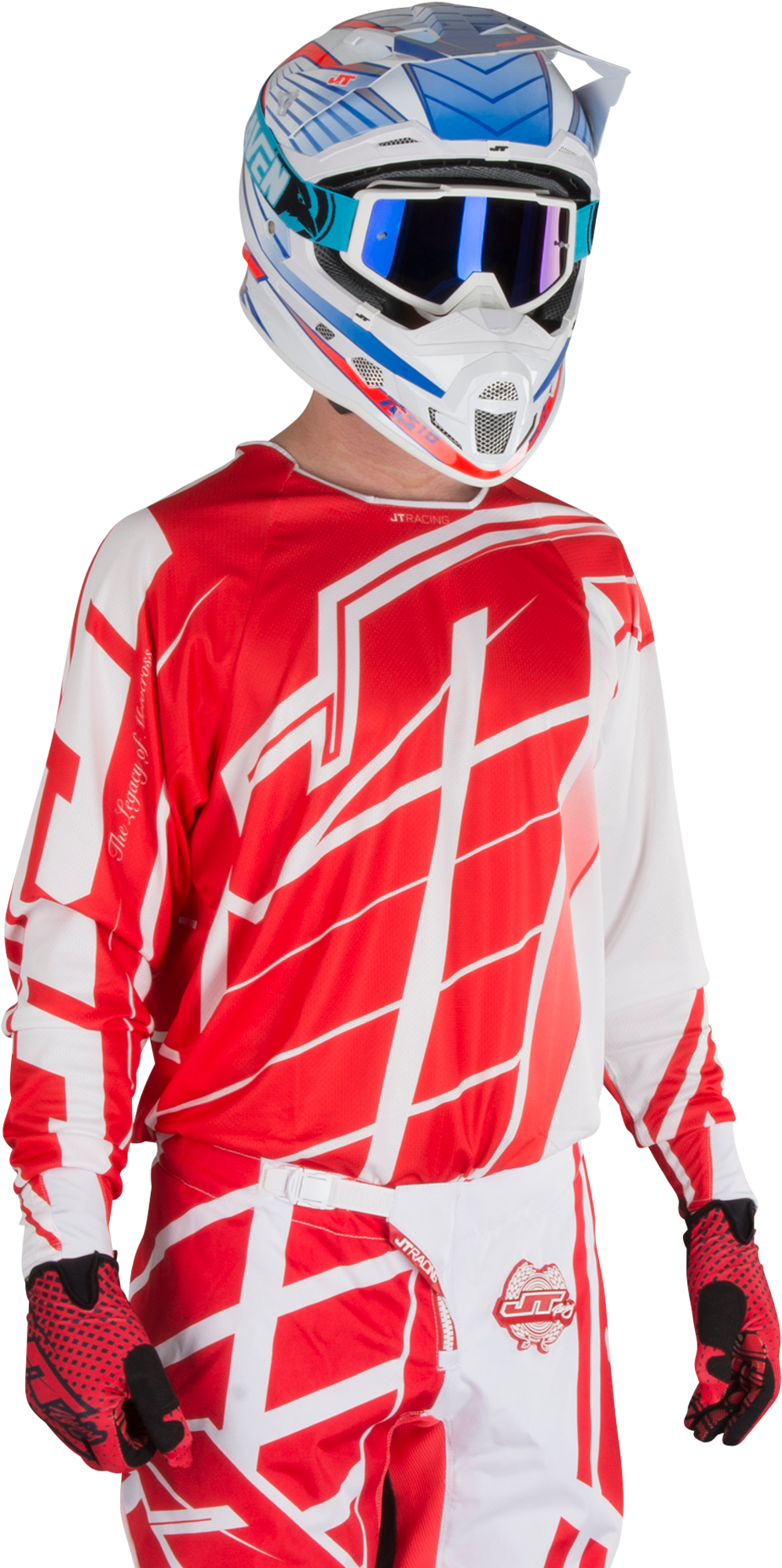 JT Racing Crossipaita JT Racing Hyper Breaker Punainen-Valkoinen JT Racing Crossipaita JT Racing Hyper Breaker Punainen-Valkoinen