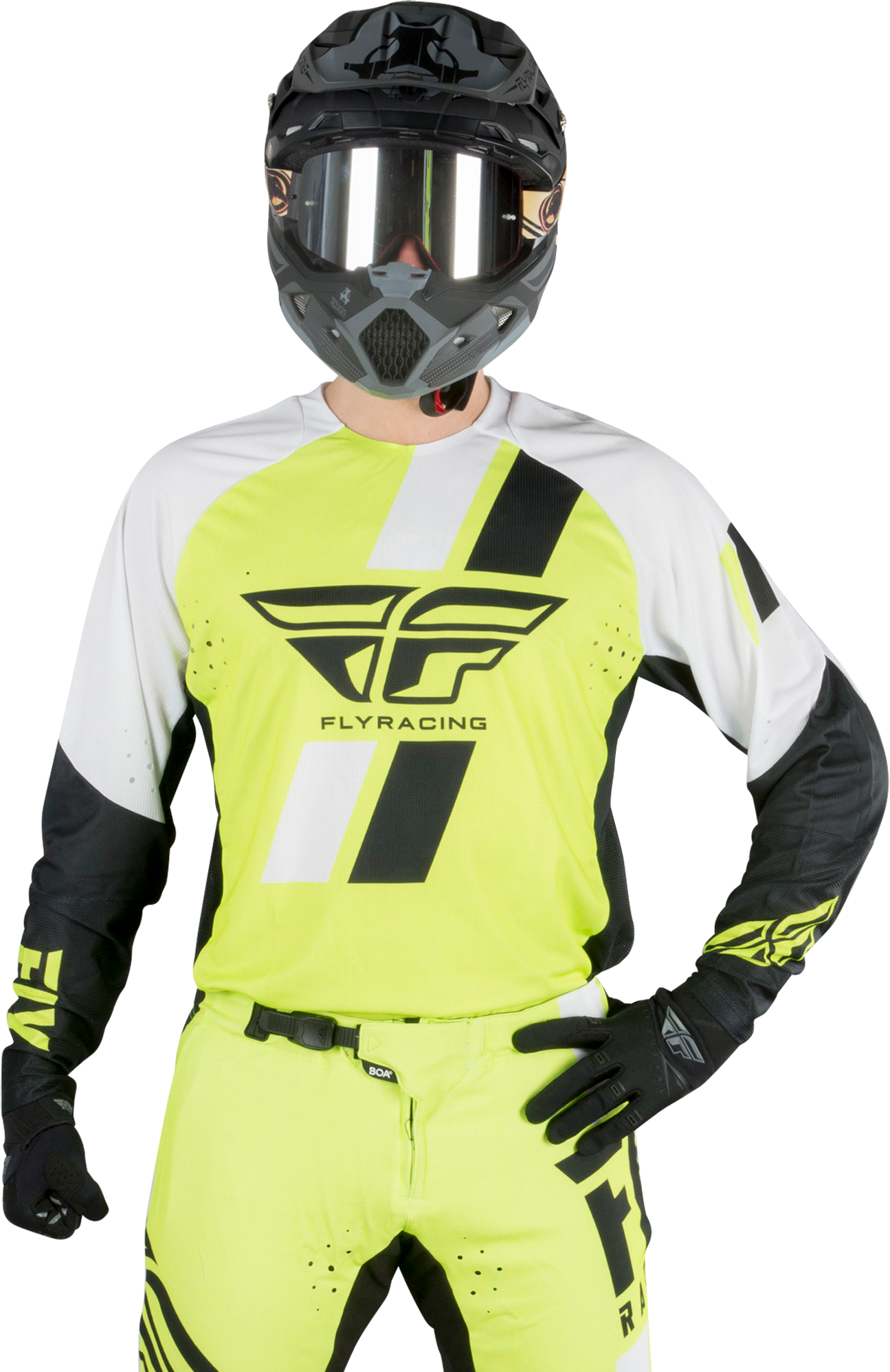 FLY Racing Crossipaita Fly Evo Neon-Musta-Valkoinen FLY Racing Crossipaita Fly Evo Neon-Musta-Valkoinen