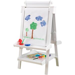 KidKraft Chevalet de dessin enfant en bois tableau et ardoise Blanc 65x122x62cm