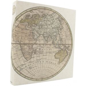 Panodia Album photo traditionnel Map Monde 600 photos 10x15 cm Marron 34x38x6cm