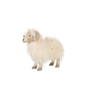 LANADECO Chèvre en résine beige H33cm Taupe 27x25x12cm