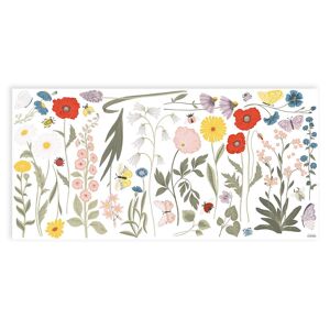 Lilipinso Stickers fleurs sauvages en vinyle mat Multicolore 64 x 130 cm Multicolore 130x64cm
