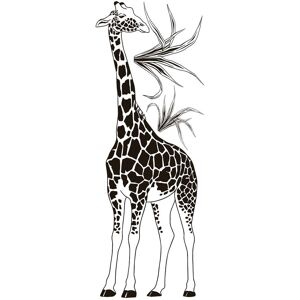 Lilipinso Grand sticker la girafe en vinyle mat noir Noir 111x0x42cm