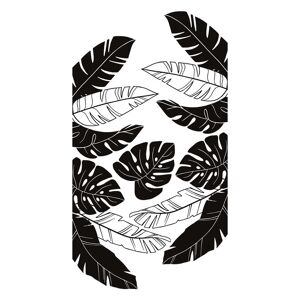 Lilipinso Grand sticker feuilles tropicales en vinyle mat noir Noir 88x0x47cm