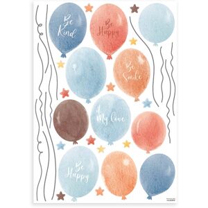 Lilipinso Stickers muraux grands ballons en vinyle mat multicolore Multicolore 90x64cm