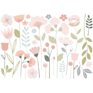 Lilipinso Grand sticker fleurs tiges (90 x 63 cm) Multicolore 90x0x63cm