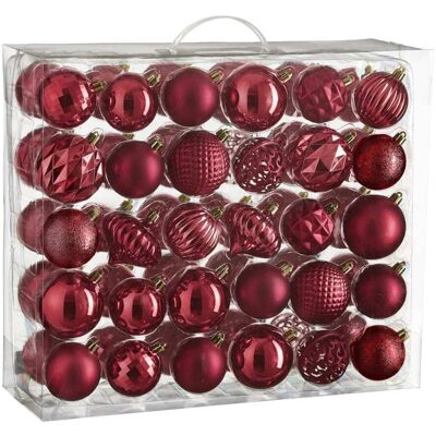 Mica Decorations Boule de noël rouge foncé plastique h7xl7xl7cm Rouge 7x7x7cm - Publicité Mica Decorations Boule de noël rouge foncé plastique h7xl7xl7cm Rouge 7x7x7cm - Publicité