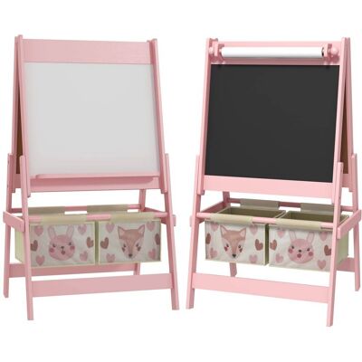 Tableau Enfant Aiyaplay - Double Face, Tableau à Craie et Blanc - Rose - Publicité Tableau Enfant Aiyaplay - Double Face, Tableau à Craie et Blanc - Rose - Publicité