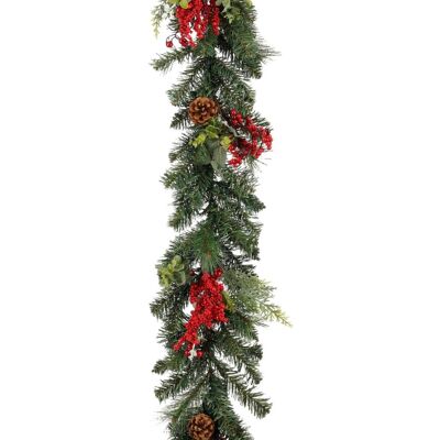 Mica Decorations Guirlande rouge plastique h11xl15xl180cm Rouge 180x11x15cm - Publicité Mica Decorations Guirlande rouge plastique h11xl15xl180cm Rouge 180x11x15cm - Publicité