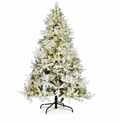 Bizzotto Sapin de noël enneigé 210 cm, 2698 branches, 4000 micro-led, ø 155 cm Blanc 155x210x155cm - Publicité Bizzotto Sapin de noël enneigé 210 cm, 2698 branches, 4000 micro-led, ø 155 cm Blanc 155x210x155cm - Publicité