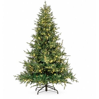 Bizzotto Sapin de noël 180 cm, 3353 branches, 900 micro-led, ø 135 cm Vert 135x180x135cm - Publicité Bizzotto Sapin de noël 180 cm, 3353 branches, 900 micro-led, ø 135 cm Vert 135x180x135cm - Publicité