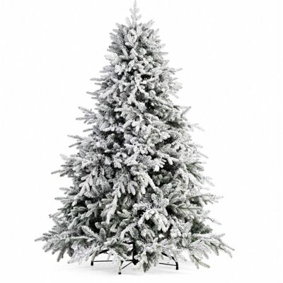 Bizzotto Sapin de noël enneigé 240 cm, 4711 branches, ø 175 cm Blanc 175x240x175cm - Publicité Bizzotto Sapin de noël enneigé 240 cm, 4711 branches, ø 175 cm Blanc 175x240x175cm - Publicité
