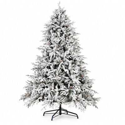 Bizzotto Sapin de noël enneigé 210 cm, 3964 branches, ø 142 cm Blanc 142x210x142cm - Publicité Bizzotto Sapin de noël enneigé 210 cm, 3964 branches, ø 142 cm Blanc 142x210x142cm - Publicité
