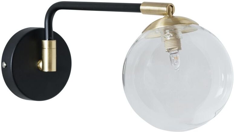 Maisons du Monde Applique en métal noir et doré globe en verre Maisons du Monde Applique en métal noir et doré globe en verre