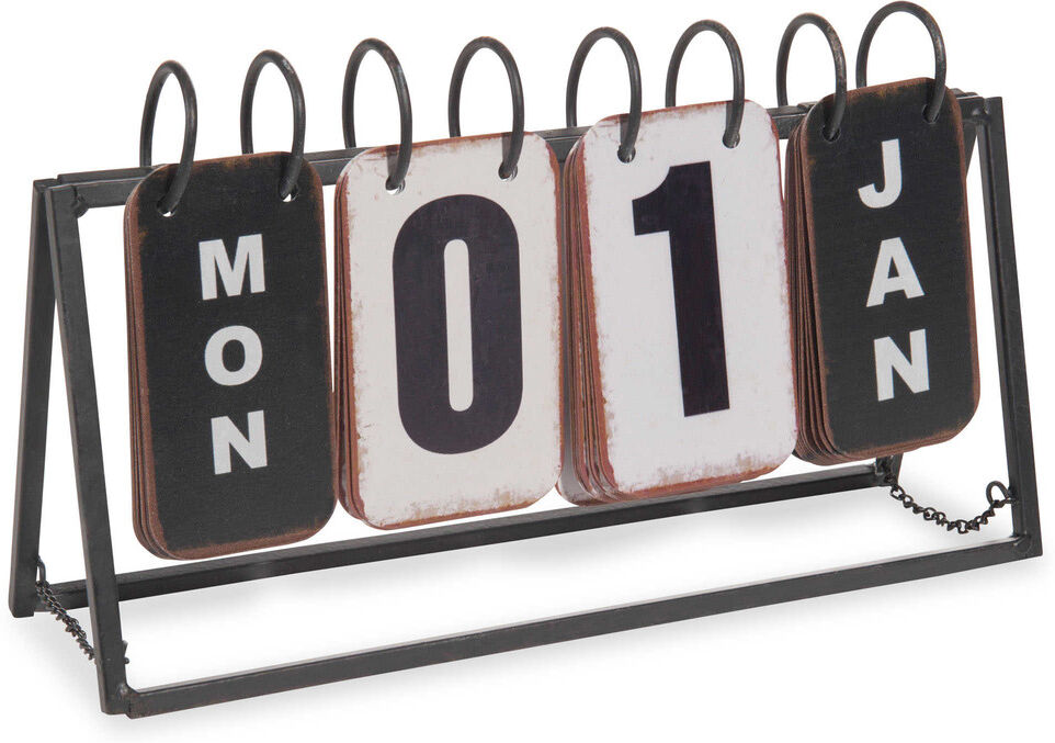 Maisons du Monde Calendrier perpétuel en métal 16x27 Maisons du Monde Calendrier perpétuel en métal 16x27