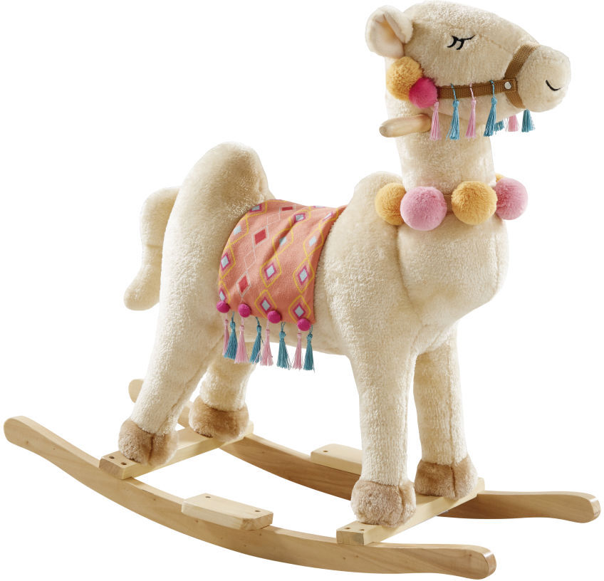 Maisons du Monde Chameau à bascule en peuplier beige Maisons du Monde Chameau à bascule en peuplier beige