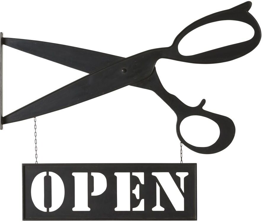 Maisons du Monde Déco murale ciseau en métal noir effet rouillé 100x85 Maisons du Monde Déco murale ciseau en métal noir effet rouillé 100x85