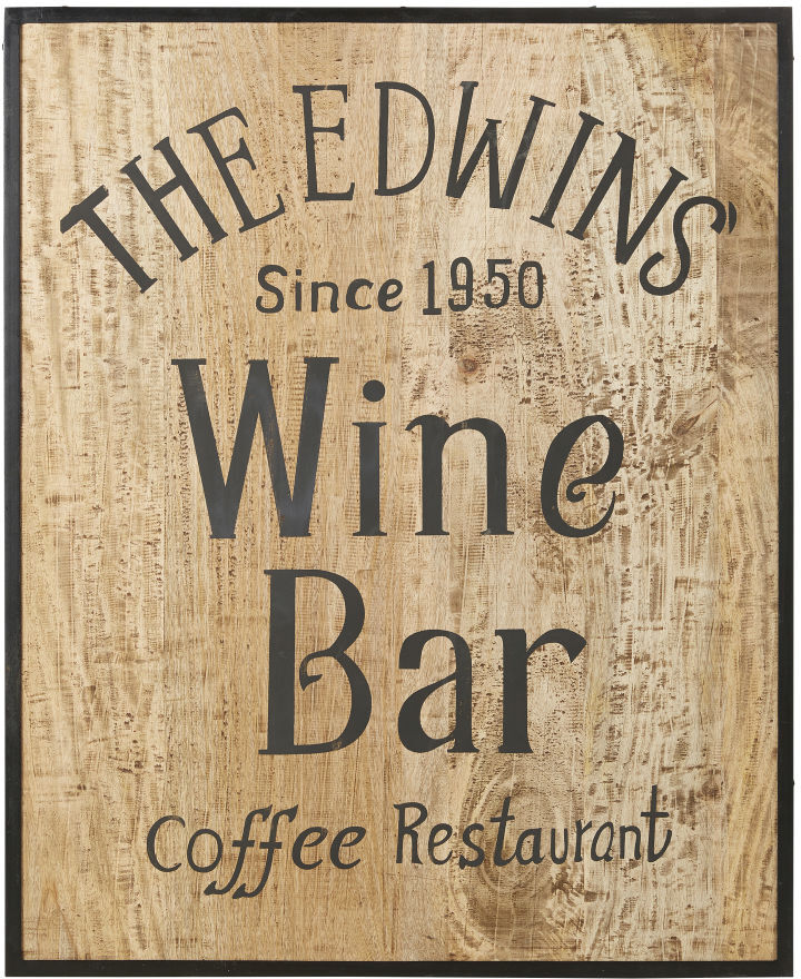 Maisons du Monde Déco murale en manguier imprimé noir 80x100 Maisons du Monde Déco murale en manguier imprimé noir 80x100