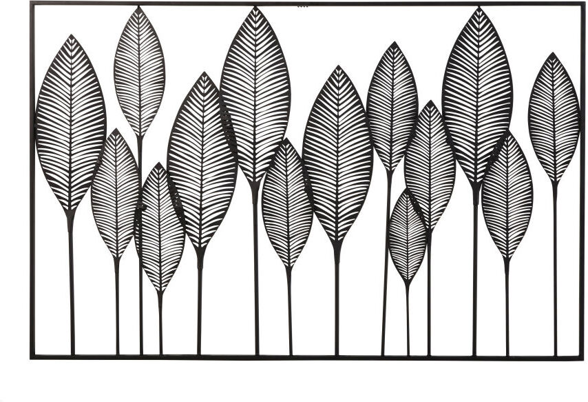 Maisons du Monde Déco murale en métal noir ajouré 125x82 Maisons du Monde Déco murale en métal noir ajouré 125x82