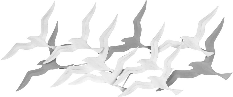 Maisons du Monde Déco murale envolée d'oiseaux en métal 70x31 Maisons du Monde Déco murale envolée d'oiseaux en métal 70x31