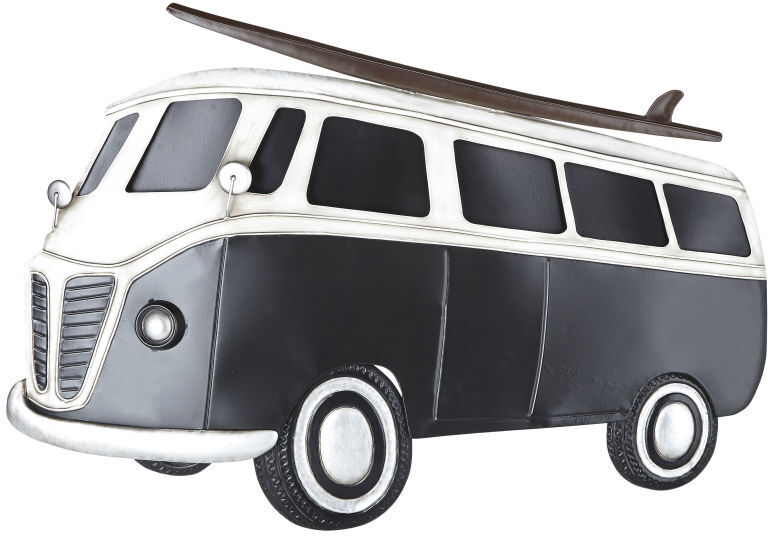 Maisons du Monde Déco murale van en métal blanc et noir vieilli 100x71 Maisons du Monde Déco murale van en métal blanc et noir vieilli 100x71