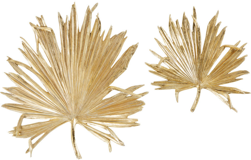 Maisons du Monde Déco murales feuilles de palmier dorées (x2) Maisons du Monde Déco murales feuilles de palmier dorées (x2)