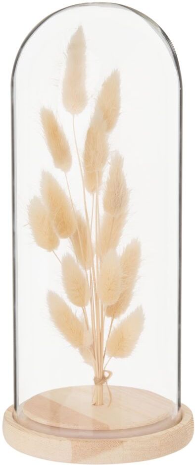 Maisons du Monde Fleurs séchées sous cloche en verre et pin H25 Maisons du Monde Fleurs séchées sous cloche en verre et pin H25