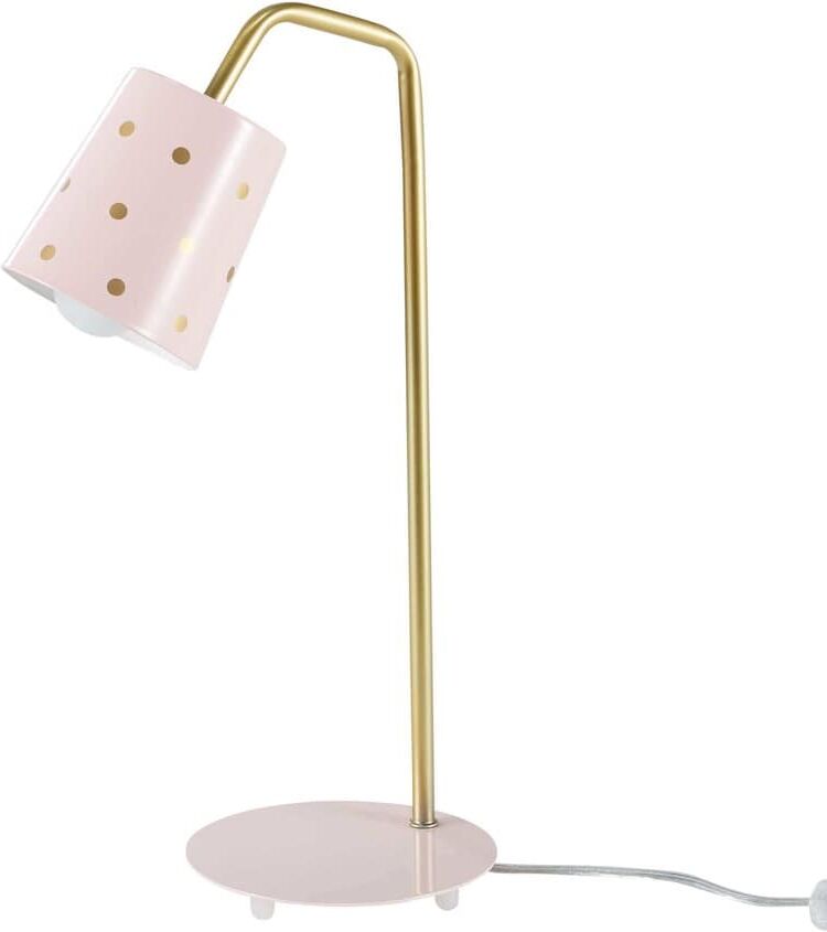 Maisons du Monde Lampe de bureau en métal rose et doré Maisons du Monde Lampe de bureau en métal rose et doré
